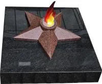 Звезда из красного гранита имитация пламени в Калининграде (518453)
