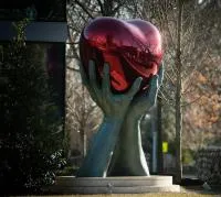 Скульптура сердце нержавеющая сталь (518280) сертификат арт-объект  в Калининграде