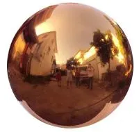 Шар полированный из меди (198300) монтаж - сфера арт-объект ø 1000 мм. пустотелая  в Калининграде