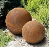 Шары сталь кортен 2 штуки декор (518937) ∅ 1,35 - 0,85 м. Калининград