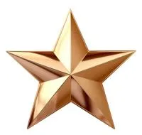 Бронзовая звезда накладка на памятник в Калининграде (518475)