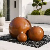 Шары 3 шт. фонтан Corten от (518907) ∅ 0,35 до 1 м. Калининград