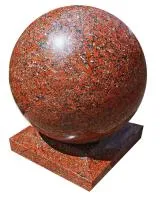 Декоративный шар из красного гранита (518208) производство - сфера арт-объект ø 500 мм. монолит массив  в Калининграде