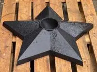 Чугун звезда вечный огонь (518229) монтаж комплект горелка ГВД 379 10 89 00 ПС ø 1100 мм. монолит - литье  в Калининграде