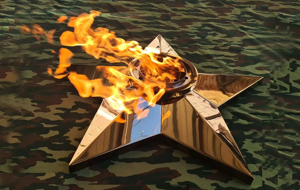 Звезда вечного огня на заказ в Калининграде изготовление, доставка и монтаж