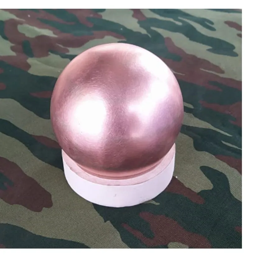 Шлифованная медная сфера - диаметр 100 миллиметров. Толщина стенки 1,5 миллиметра. Производство медных шаров - Калининград, NSO-PiroClub